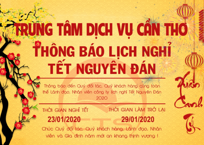 Thông báo lịch nghỉ Tết nguyên đán 2020