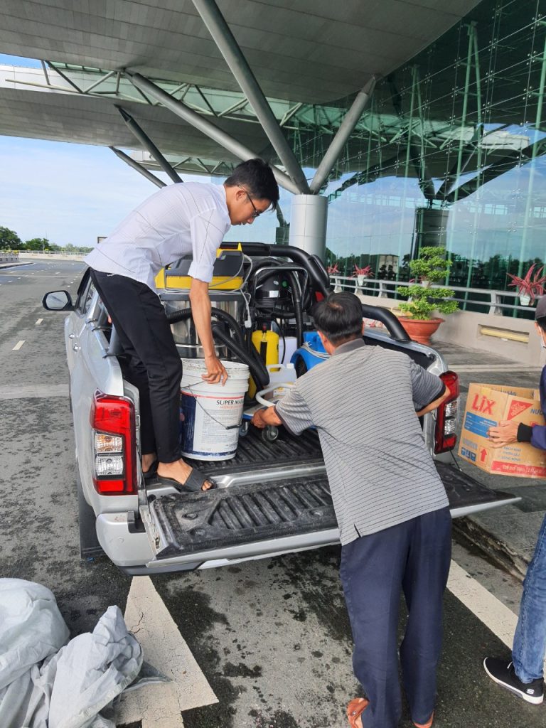 dịch vụ giặt ghế tại sân bay quốc tế Cần Thơ