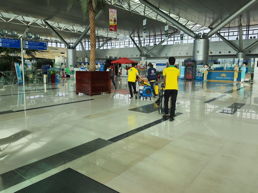 dịch vụ giặt ghế tại sân bay quốc tế Cần Thơ